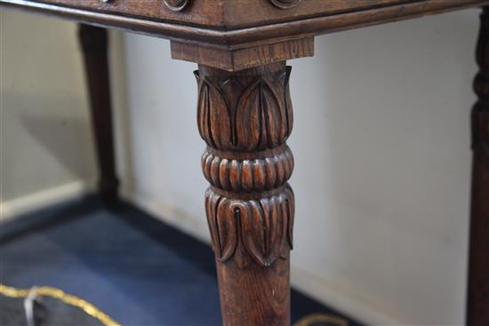 A George IV oak rectangular side table, W.4ft 10in.